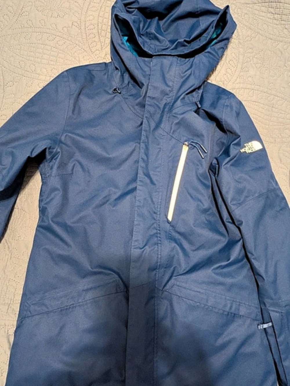 The North Face Blue Tri-climate Hooded Performance Jacket